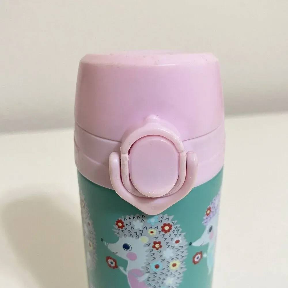 Pottery Barn Kids Mackenzie Aqua Hedgehogs Water Bottle - USED FLAWS